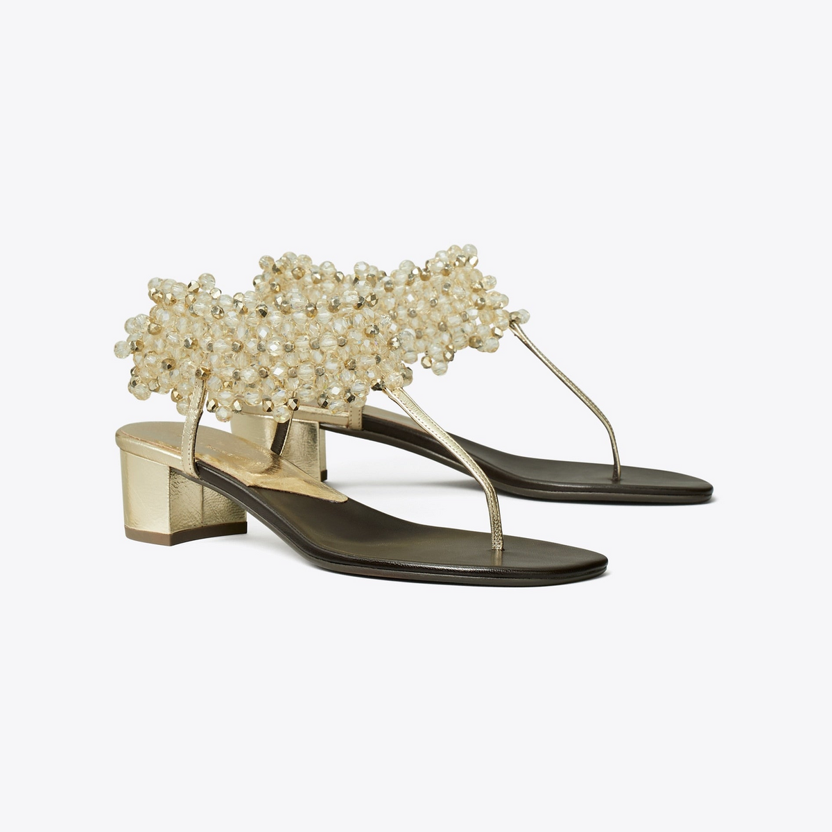 Beaded Heeled Sandal