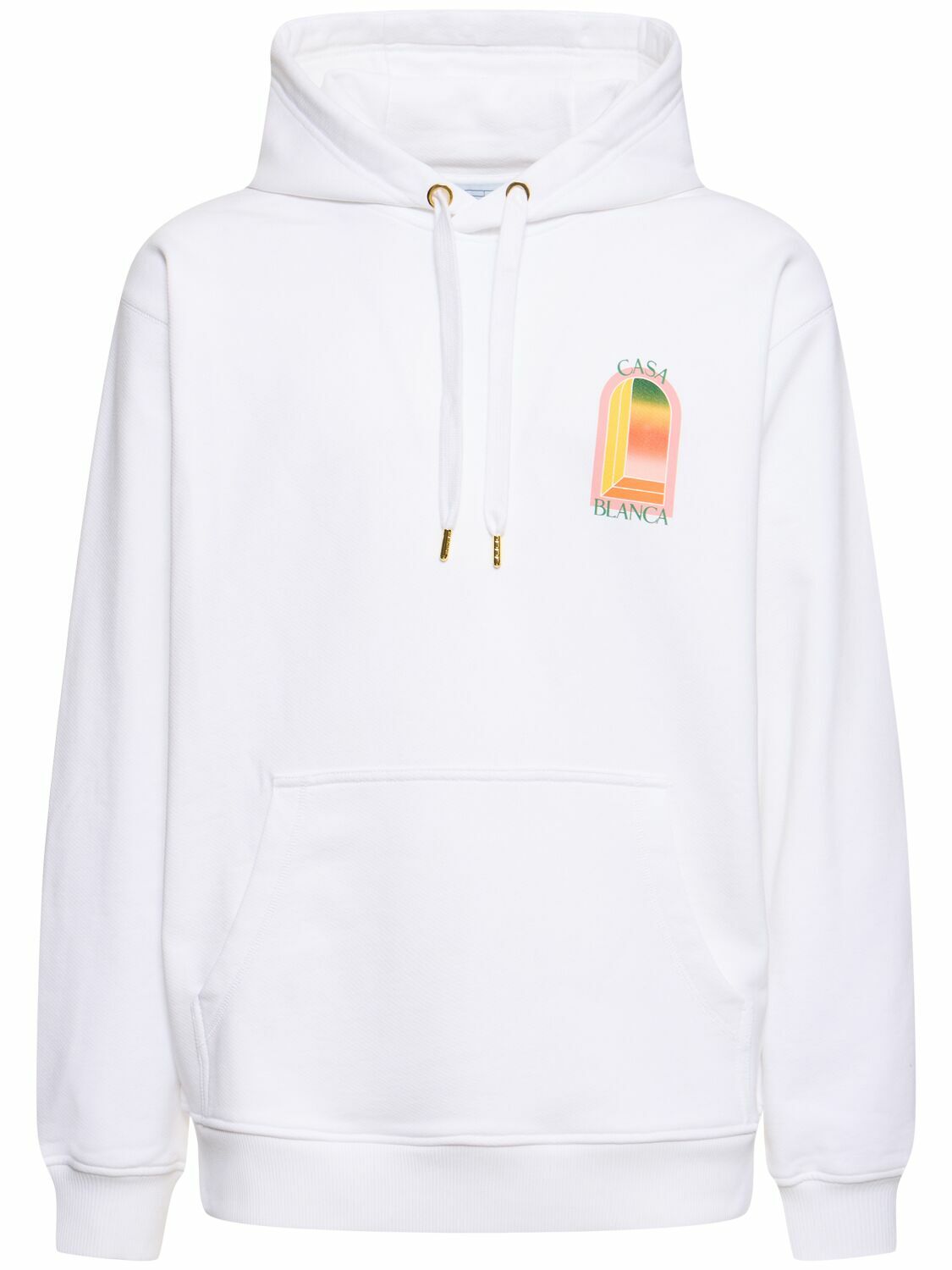 Casablanca Gradient Arch Organic Cotton Hoodie White