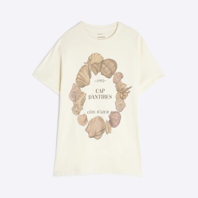 Beige Circle Shell Antibes T-Shirt