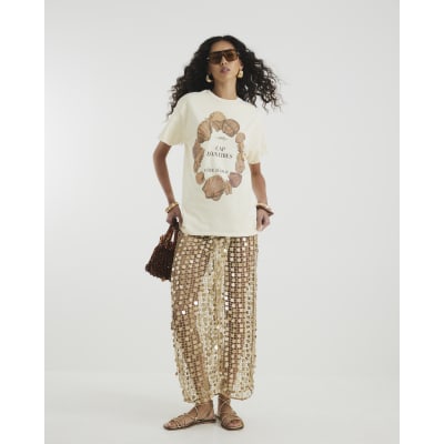 Beige Circle Shell Antibes T-Shirt