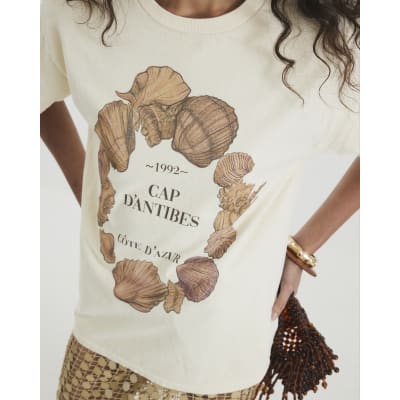 Beige Circle Shell Antibes T-Shirt