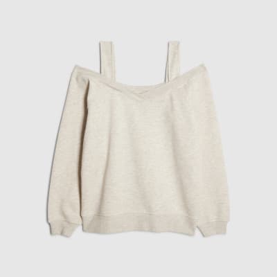 Beige Cut Away Sweatshirt