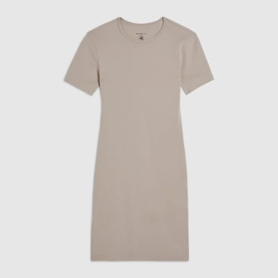 Beige Mini T-Shirt Dress