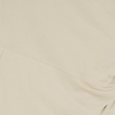 Beige Short Sleeve Drape Side T-shirt