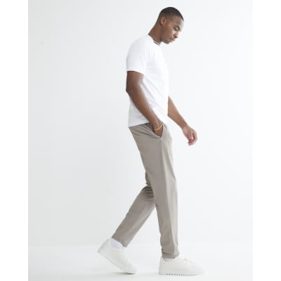 Beige Skinny Fit Chino Trousers