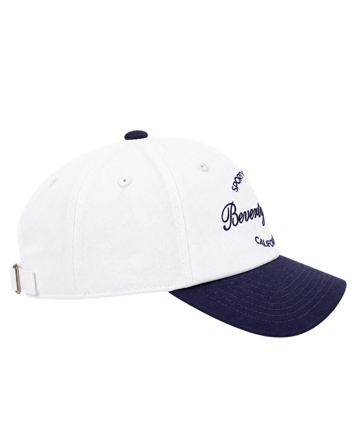 Beverly Script Hat - White/Navy