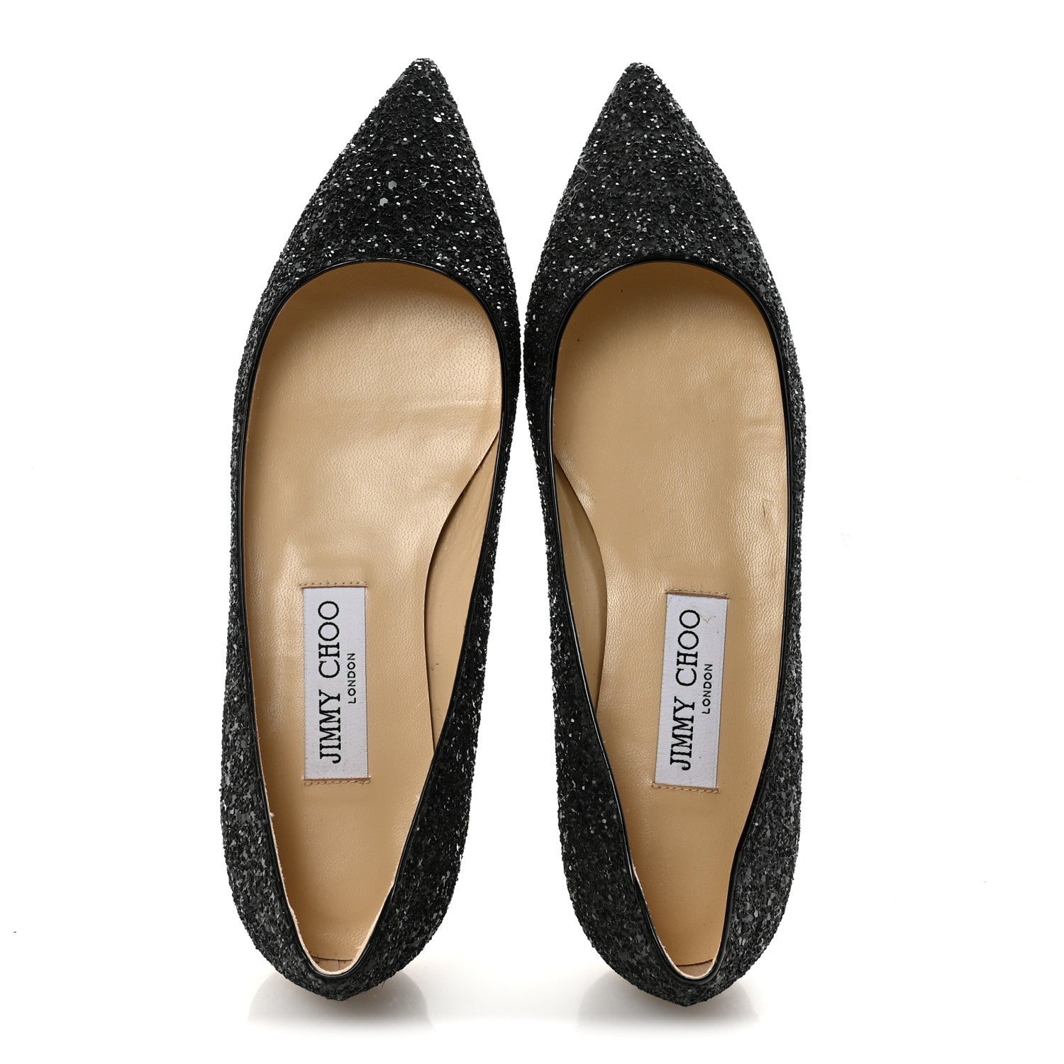 Glitter Romy Flats 38 Black