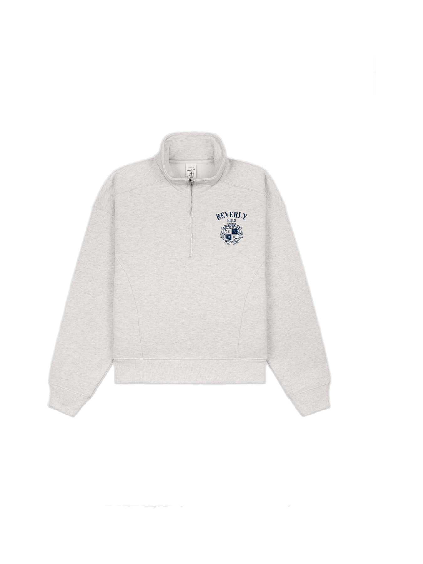 BH Crest Quarter Zip - Heather Gray/Navy