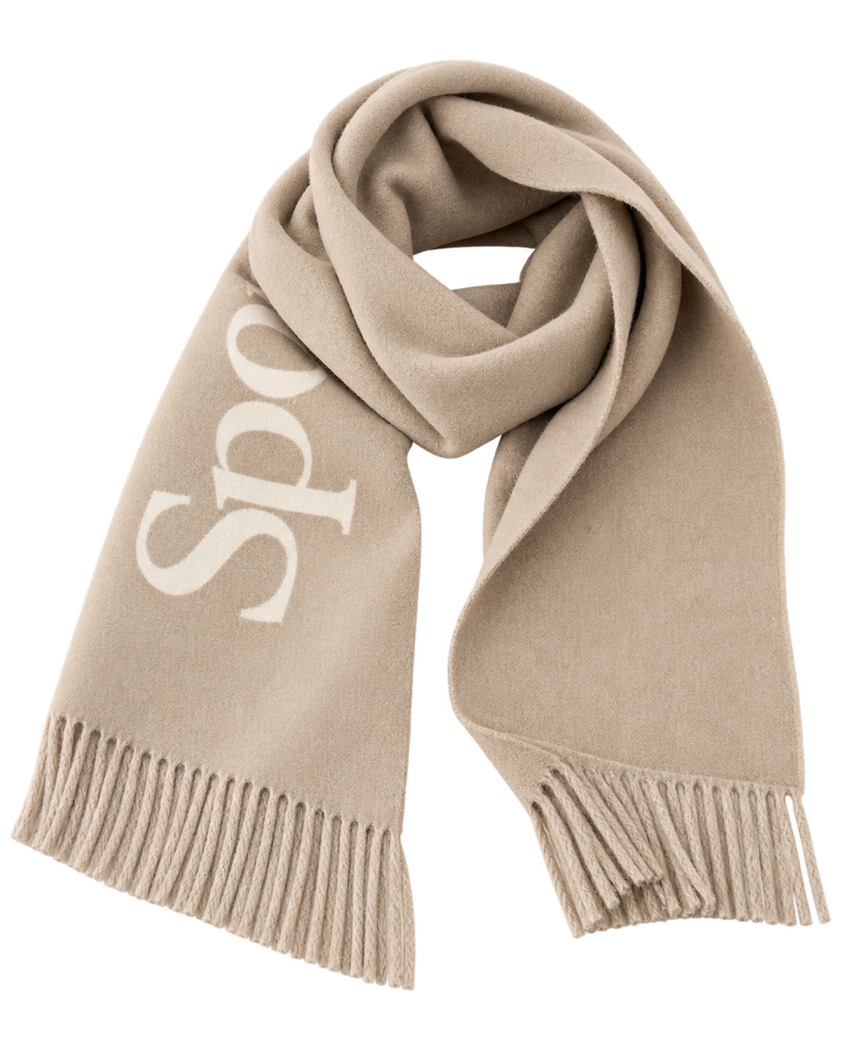 Big Serif Scarf - Ecru