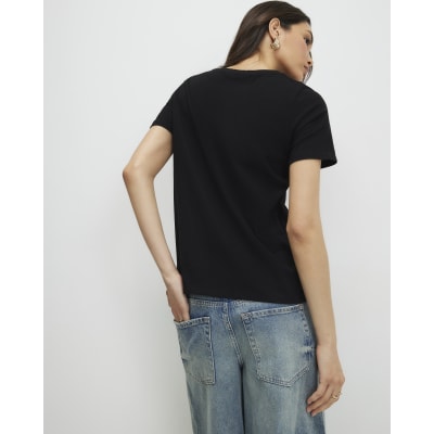Black 1982 Leopard Print T-Shirt