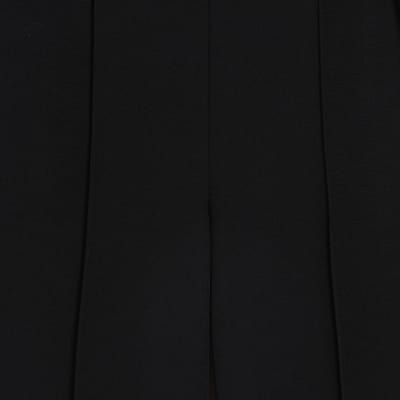 Black Belted Straight Leg Trousers