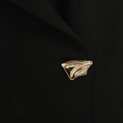 Black Cap Sleeve Twill Waistcoat