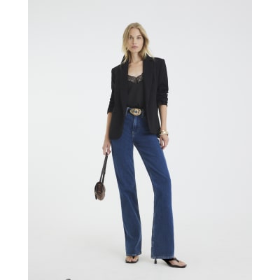 Black Edge To Edge Blazer