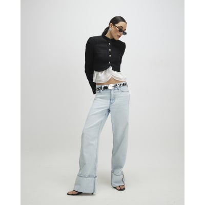 Black Frill Hem Trophy Jacket