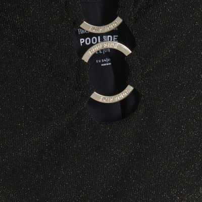 Black Metallic Ring Swimsuit