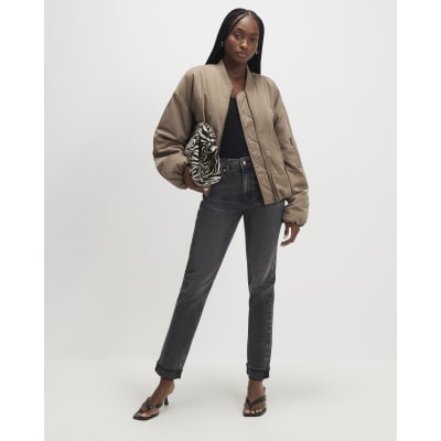 Black Mid Rise Mom Fit Sculpt Jeans
