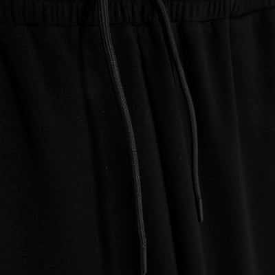 Black Premium High Waisted Wide Leg Joggers