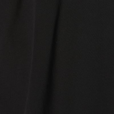 Black Premium Ruched Shoulder T-shirt