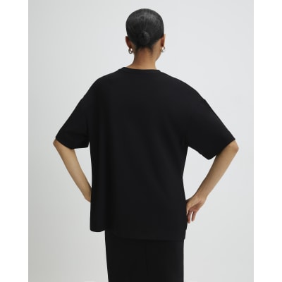 Black Premium Short Sleeve Oversized T-shirt