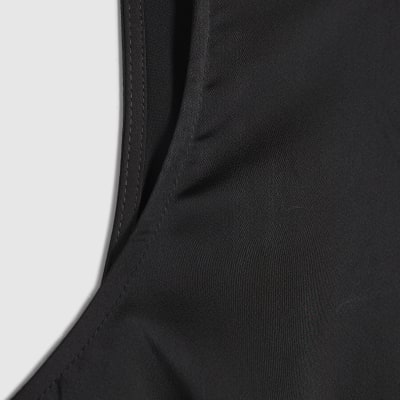 Black Satin Lace Trim Sleeveless Top