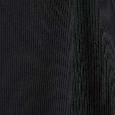 Black Short Sleeve Lace Trim Ruched Top
