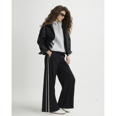 Black Stitch Side Stripe Joggers