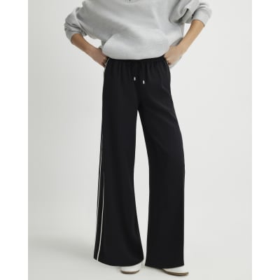 Black Stitch Side Stripe Joggers