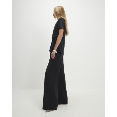 Black Straight Leg Trousers