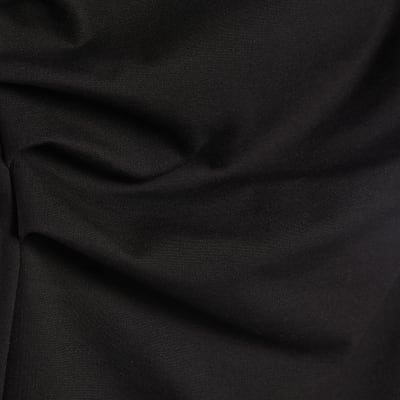 Black Stretch Sleeveless Drape Top