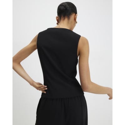Black Tailored Waistcoat