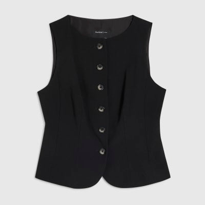 Black Tailored Waistcoat