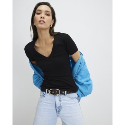 Black V Neck T-Shirt