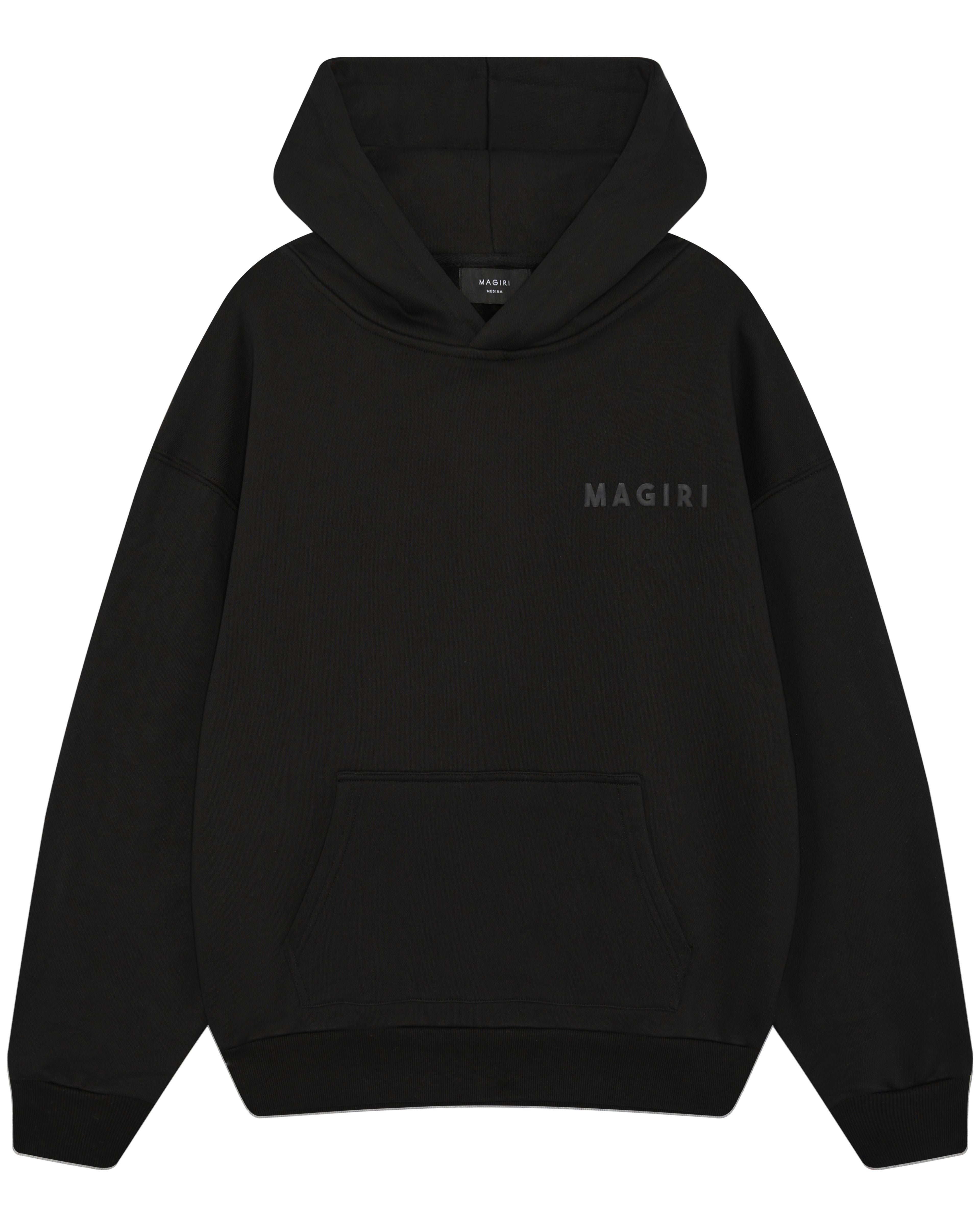 Magiri Core Puff Printed Hoodie in Black