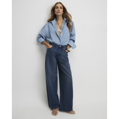 Blue Classic Barrel Jeans