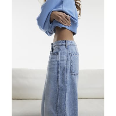 Blue Light Wash Balloon Leg Jeans