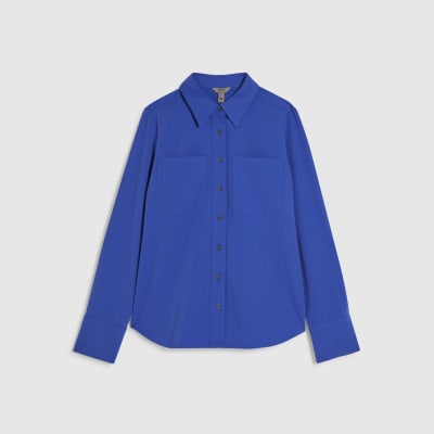 Blue Long Sleeve Tailored Shirt