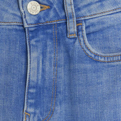 Blue Mid Rise Bootcut Jeans