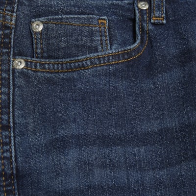 Blue Mid Rise Bootcut Jeans