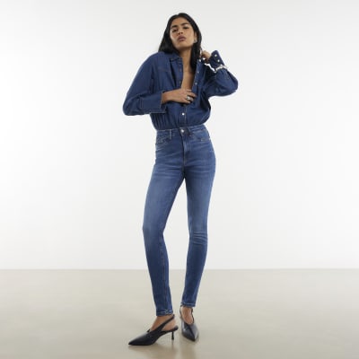 Blue Molly Sculpt Skinny Jeans