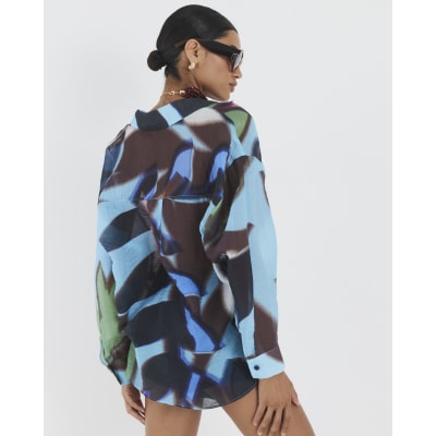 Blue Printed Shirt