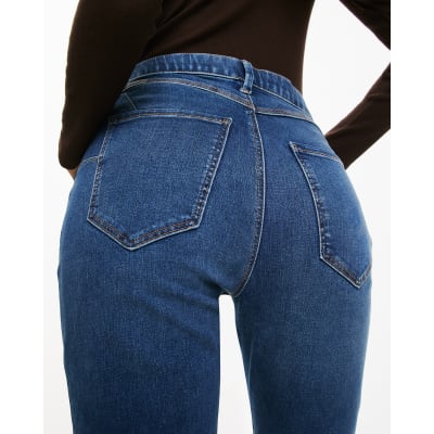 Blue Pull-On Elasticated Sculpt Slim Jeans