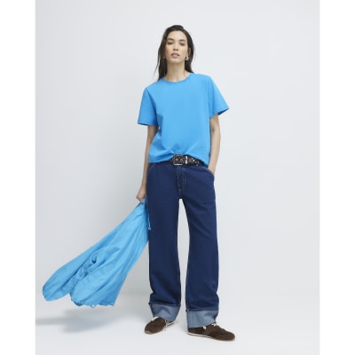 Blue Short Sleeve Slim Fit T-Shirt