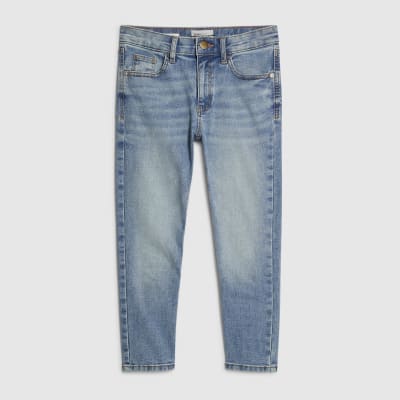 Blue Skinny Capri Jeans