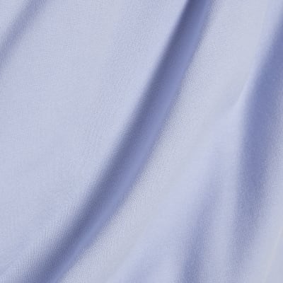 Blue Stretch Draped Midi Dress