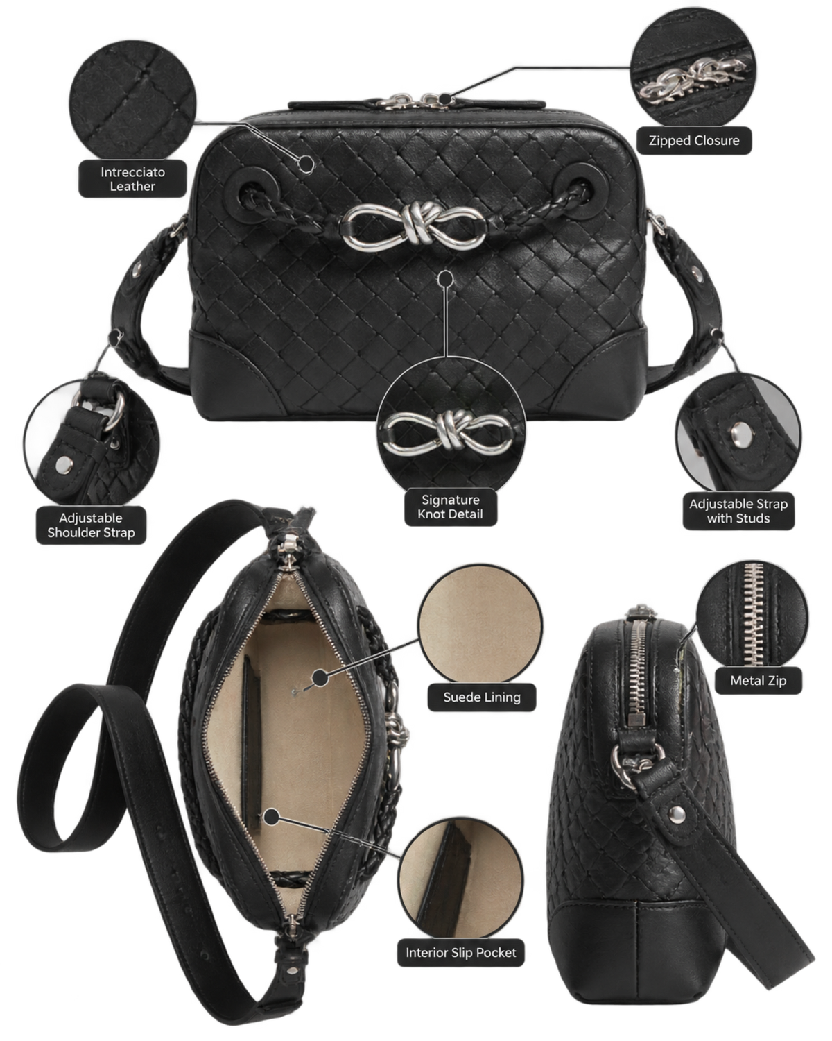 Bottega Veneta Andiamo Zipped Messenger Bag