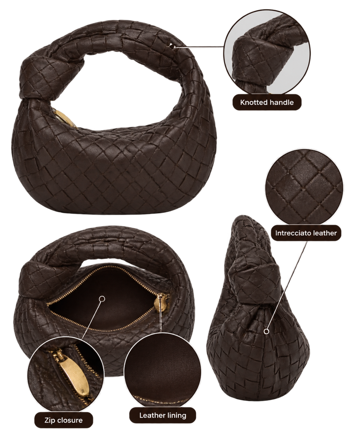 BOTTEGA VENETA Jodie Mini Braided Hobo Bag