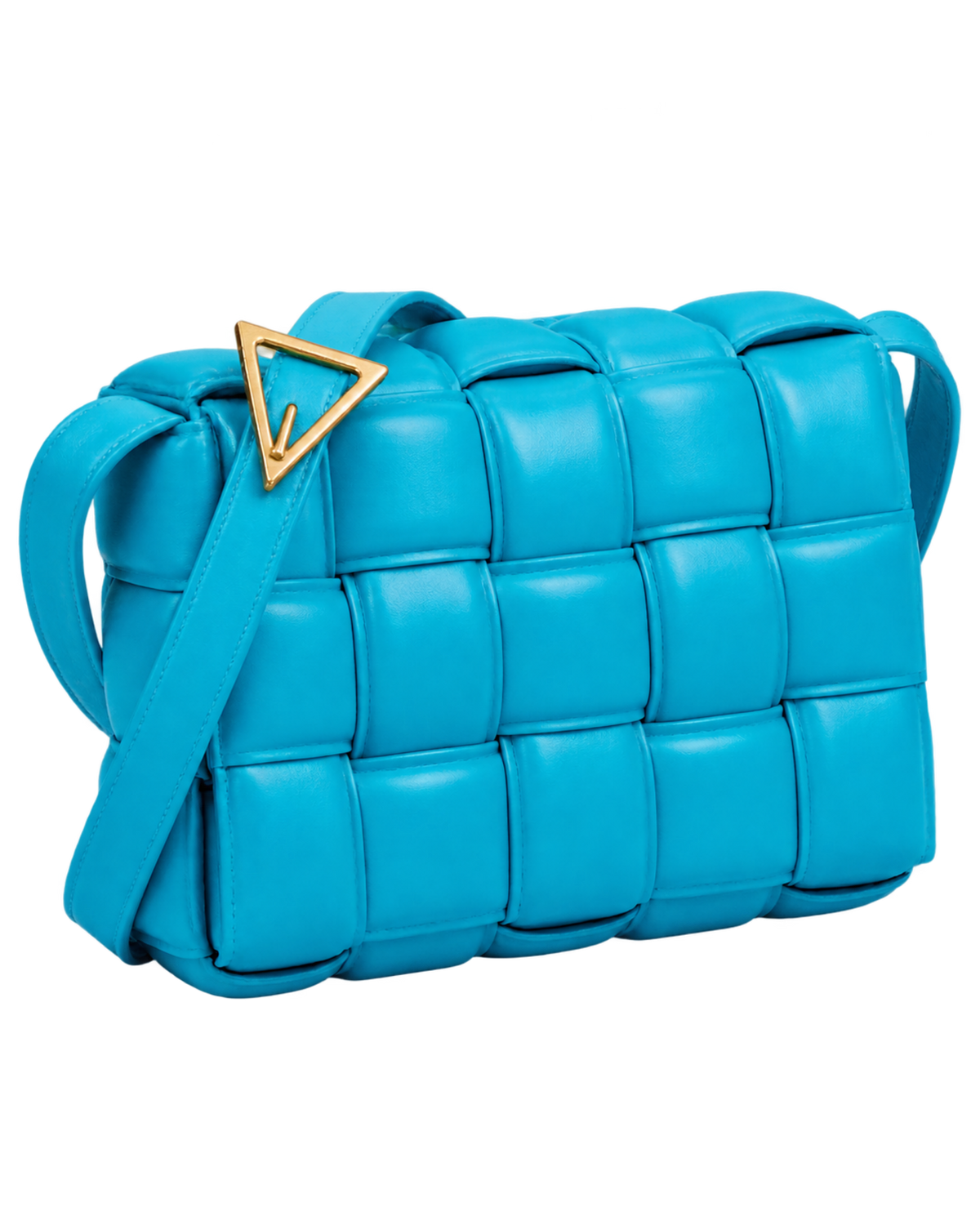 Bottega Veneta Padded Intreccio Cassette Crossbody Bag Pool