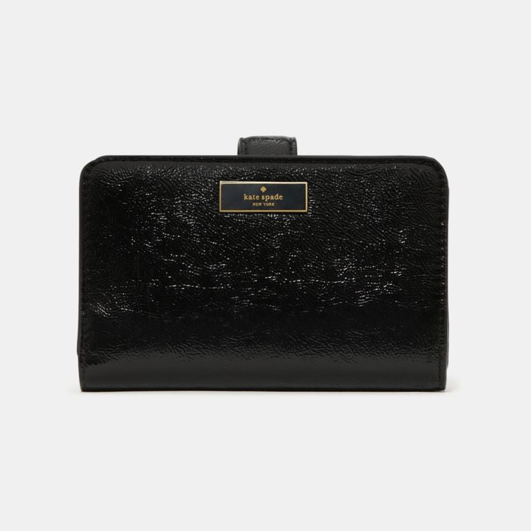 Bridget Crinkle Patent Medium Compact Bifold Wallet