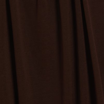 Brown Chiffon Bubble Hem Racer Top