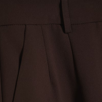 Brown Drapey Barrel Leg Trousers
